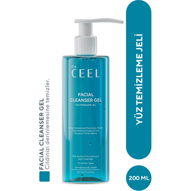 The Ceel Sebum Dengeleyici, Cildi Temizleyen, Seramid Etkili Tüm Cilt Tiplerine Uygun Yüz Yıkama Jeli 200 ml