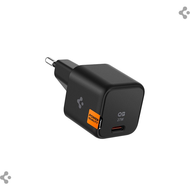Spigen 27W USB-C Ultra Mini Hızlı Şarj Aleti Type-C Black - ACH05607