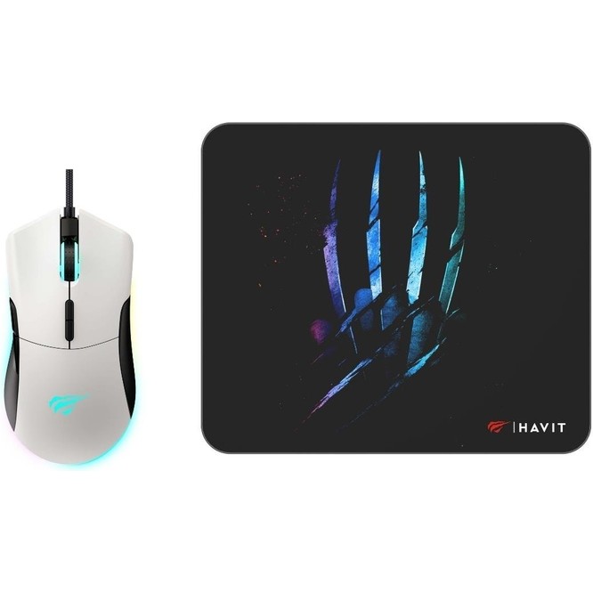 Havit Gamenote MS1037CM Rgb Ledli Makrolu 7200DPI Gaming Oyuncu Mouse + Mouse Pad