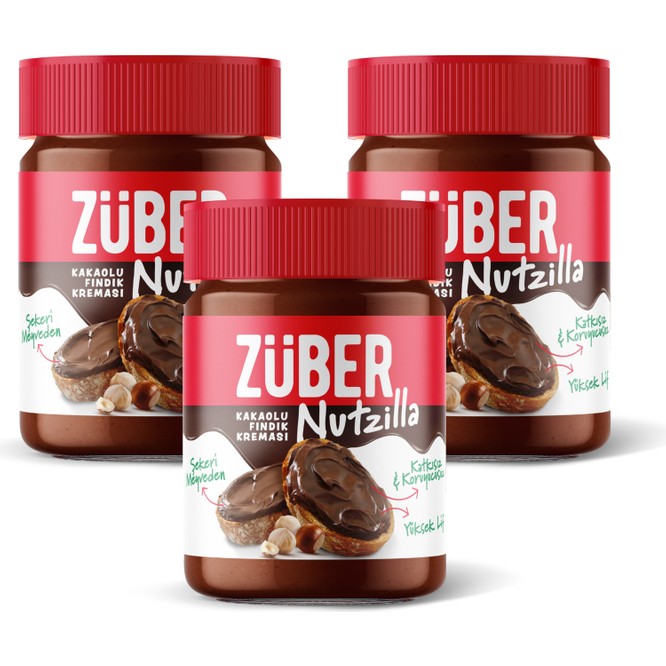 Züber Nutzilla Kakaolu Fındık Kreması 315g x 3 Adet