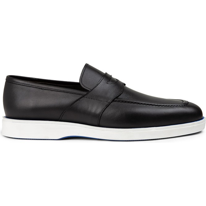 Deery Erkek Siyah Hakiki Deri Loafer Ayakkabı - 01960MSYHC03