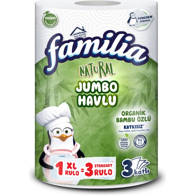 Familia Natural Jumbo Havlu 1 Xl=3 Rulo
