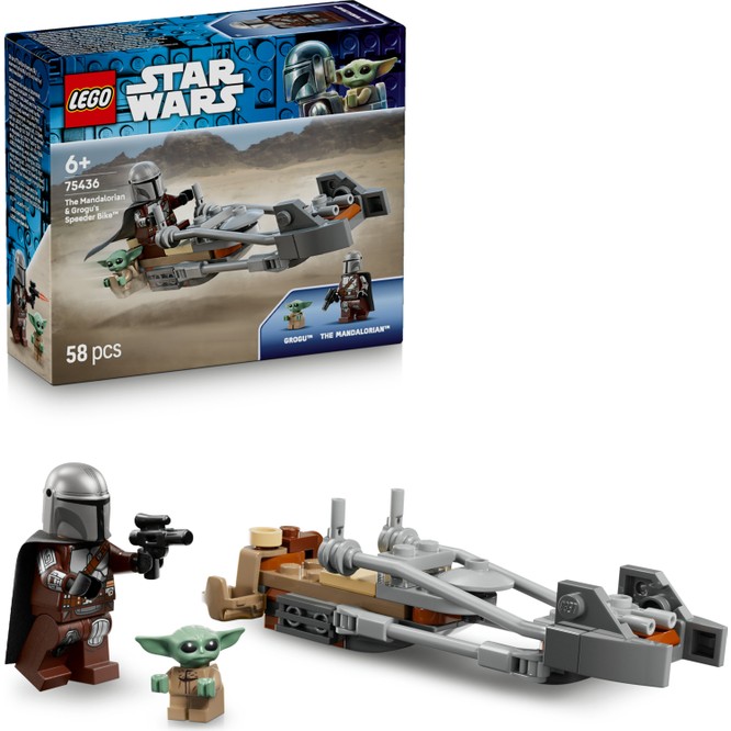 LEGO® Star Wars™ Mandalorian ve Grogu’nun Hız Motoru 75436 - 6 Yaş ve Üzeri Çocuklar için Yaratıcı Oyuncak Yapım Seti (58 Parça)