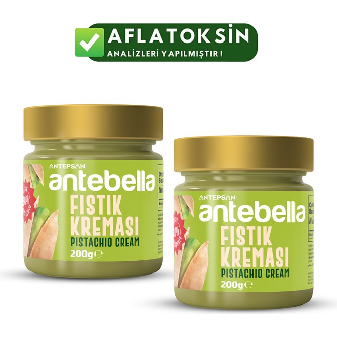 Antebella Antep Fıstık Kreması 200 g x 2 - Antep Fıstığı Kreması