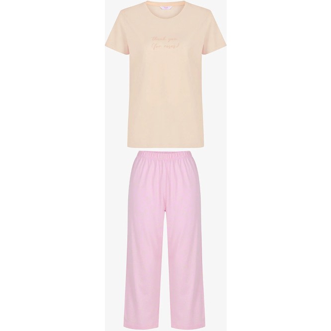 Penti Pembe Roses Pamuklu Kapri Pijama Takımı