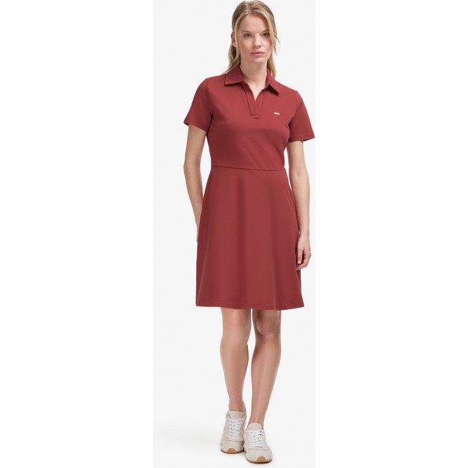 U.S. Polo Assn. Kadın Vişne Polo Yaka Örme Elbise 50323539-VR223