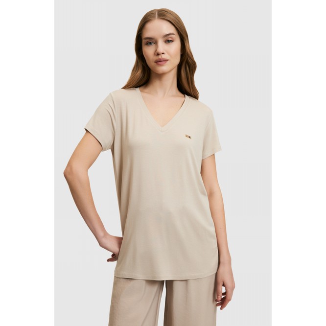 U.S. Polo Assn. Kadın Taş Basic Tişört 50323448-VR049
