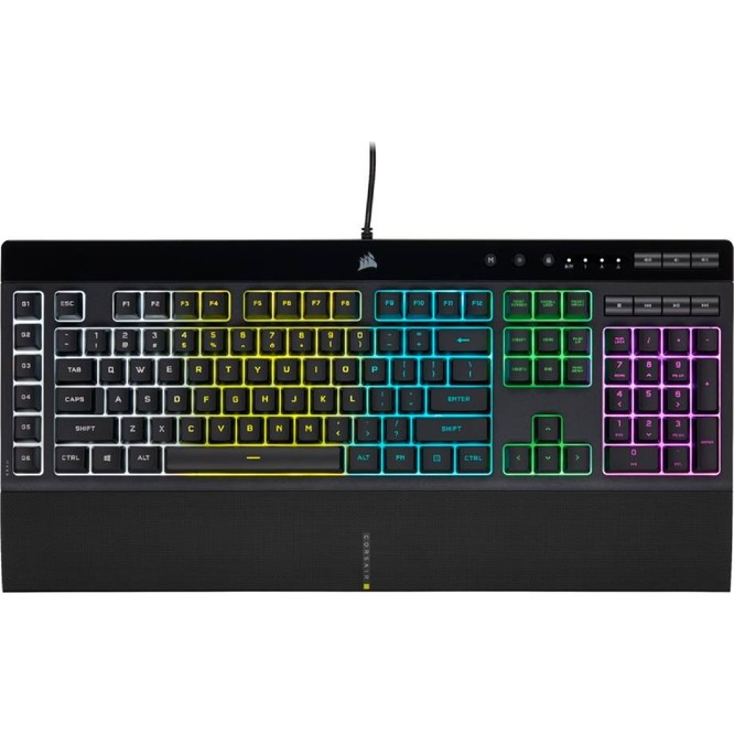 Corsair K55 RGB PRO Kablolu Oyun Klavyesi, Siyah Renk ve Kare Tuş Formu ile Gelişmiş Oyun Deneyimi (CH-9226765-TR)