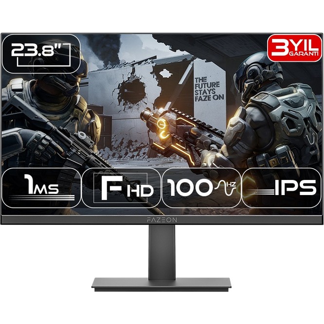 Fazeon X24F100 23.8" 100Hz 1ms HDMI VGA Hdr Ready Freesync G-Sync Fhd IPS Gaming Monitör