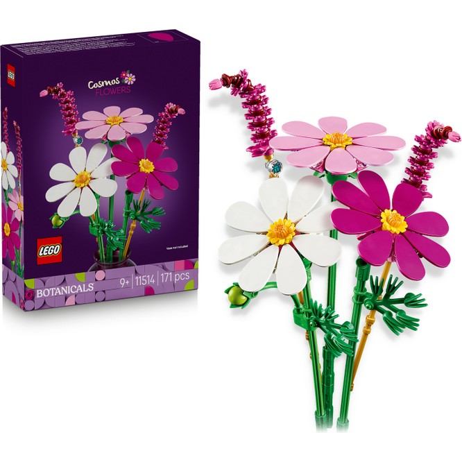 LEGO® Botanicals Kozmos Çiçekleri 11514 - 9 Yaş ve Üzeri Çocuklar için Renkli Çiçekler İçeren Oyuncak Yapım Seti (171 Parça)