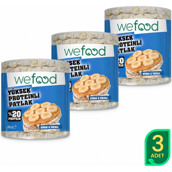 Wefood Kinoalı Protein Patlak 80 G 3'lü