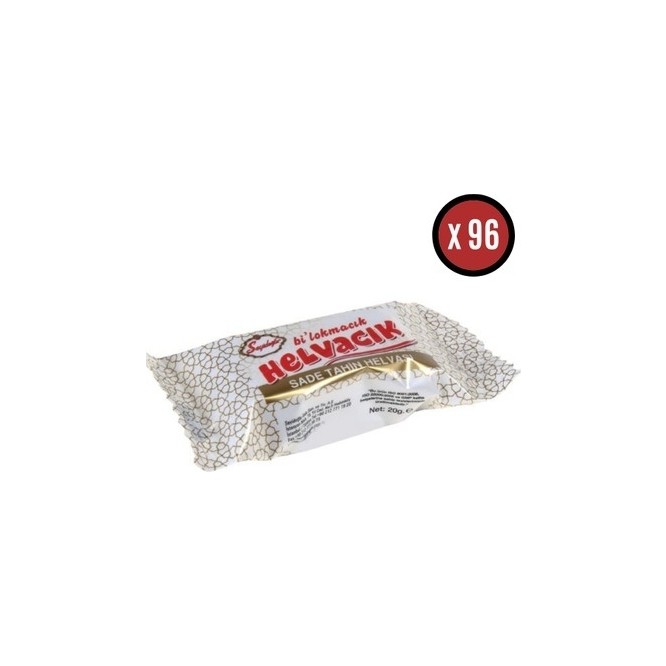 Seyidoğlu Helvacık Sade Tahin Helva 20 gr x 96 Geleneksel Türk Lezzeti Hijyenik Üretim