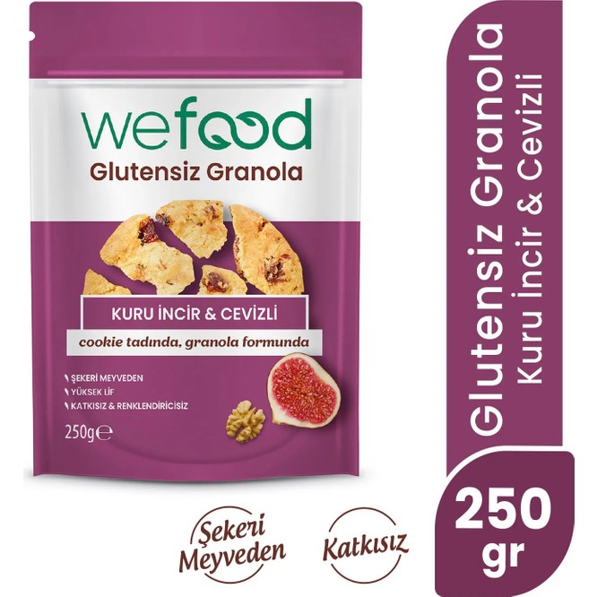 Wefood Glutensiz Granola Kuru İncir & Cevizli 250 gr
