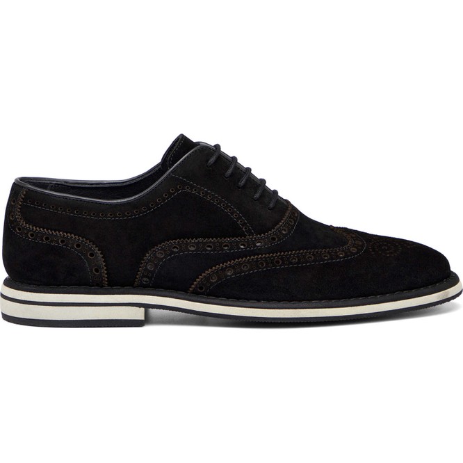 Tergan Siyah Hakiki Süet Deri Erkek Loafer - E26I1AY57684-A01
