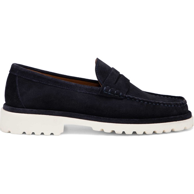 Tergan Lacivert Hakiki Deri Erkek Loafer - E26I1AY57724-D44