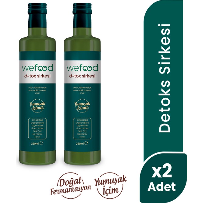 Wefood Detoks Sirkesi 250 ml 2'li