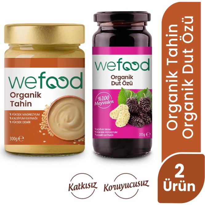 Wefood Organik Tahin 300 gr + Organik Dut Özü 315 gr 8683347030194