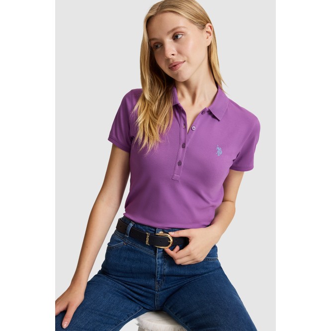 U.s. Polo Assn. Kadın Menekşe Tişört Basic 50321818-VR037