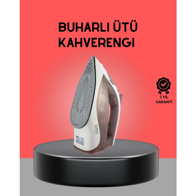 Uravas Store Kahverengi Buharlı Ütü 2200W Sürekli Buhar 120 G Şok Buhar
