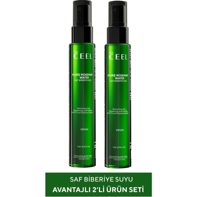 The Ceel 2 'li Biberiye Suyu Saf Saç Toniği 100 ml × 2