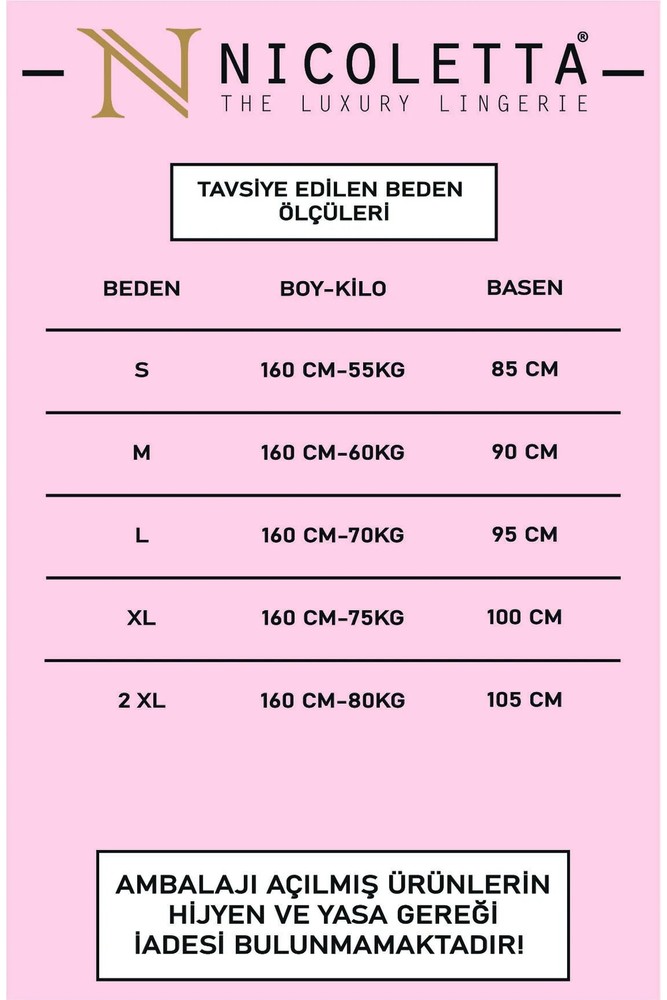 Nicoletta Bordo Kadın Külot 7 Li Paket Likralı görsel 3