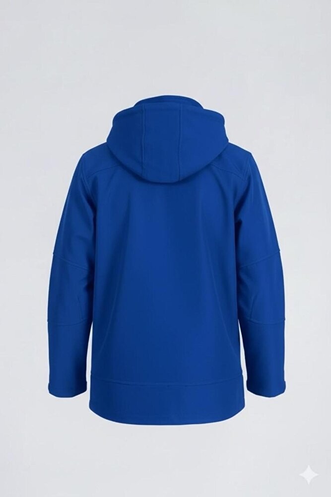 Vatan Tekstil Erkek Slim Fit Softshell Kapüşonlu Erkek Mont Su Itici Rüzgar Geçirmez görsel 4