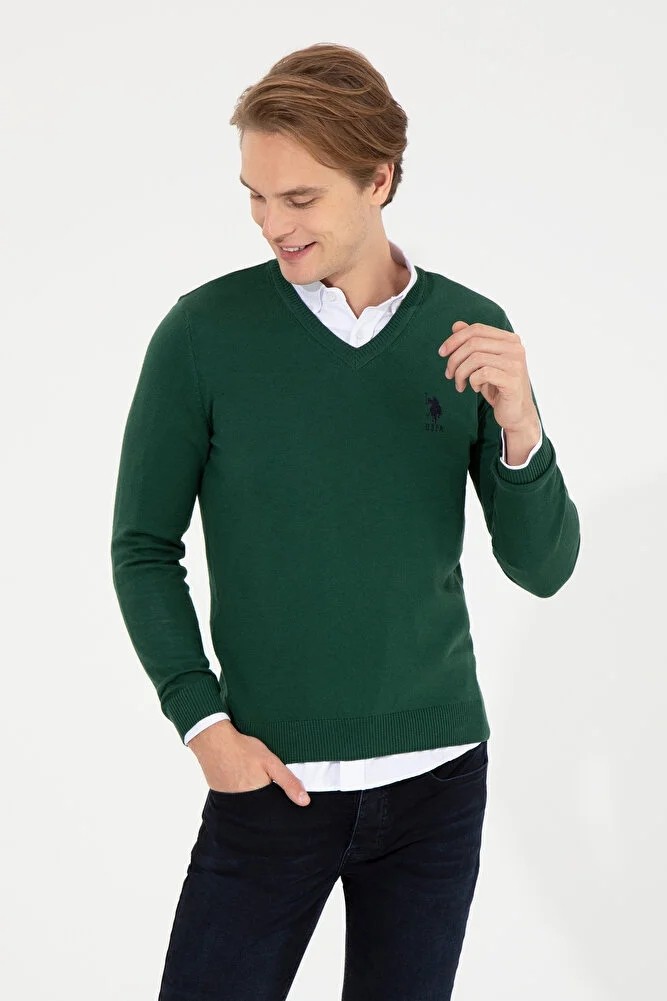 U.S. Polo Assn. Erkek Siyah Basic Kazak 50253445-VR046 görsel 3