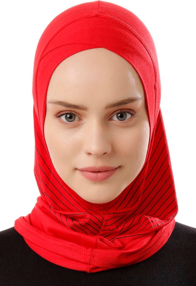Ecardin Bone Zikzak Çizgili Spor Çapraz Bone