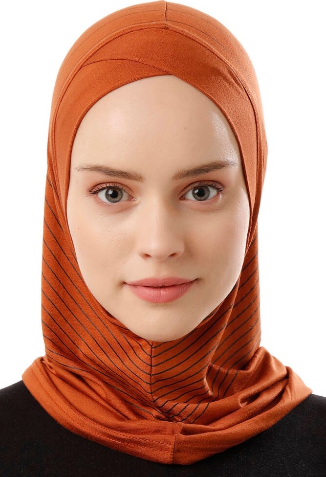Ecardin Bone Zikzak Çizgili Spor Çapraz Bone görsel 6