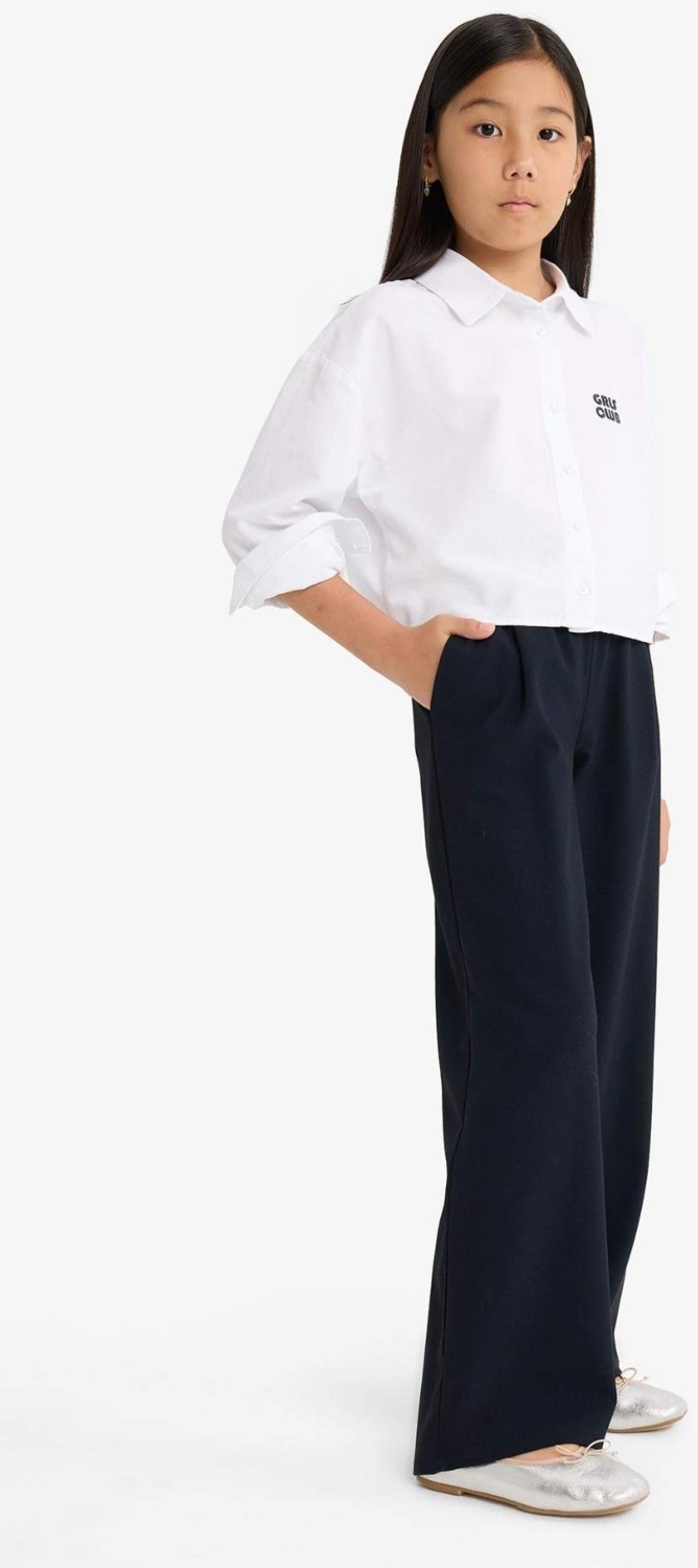 DeFacto Straight Wide Geniş Bol Paça Pantolon Kız Çocuk F2432A825AU görsel 5