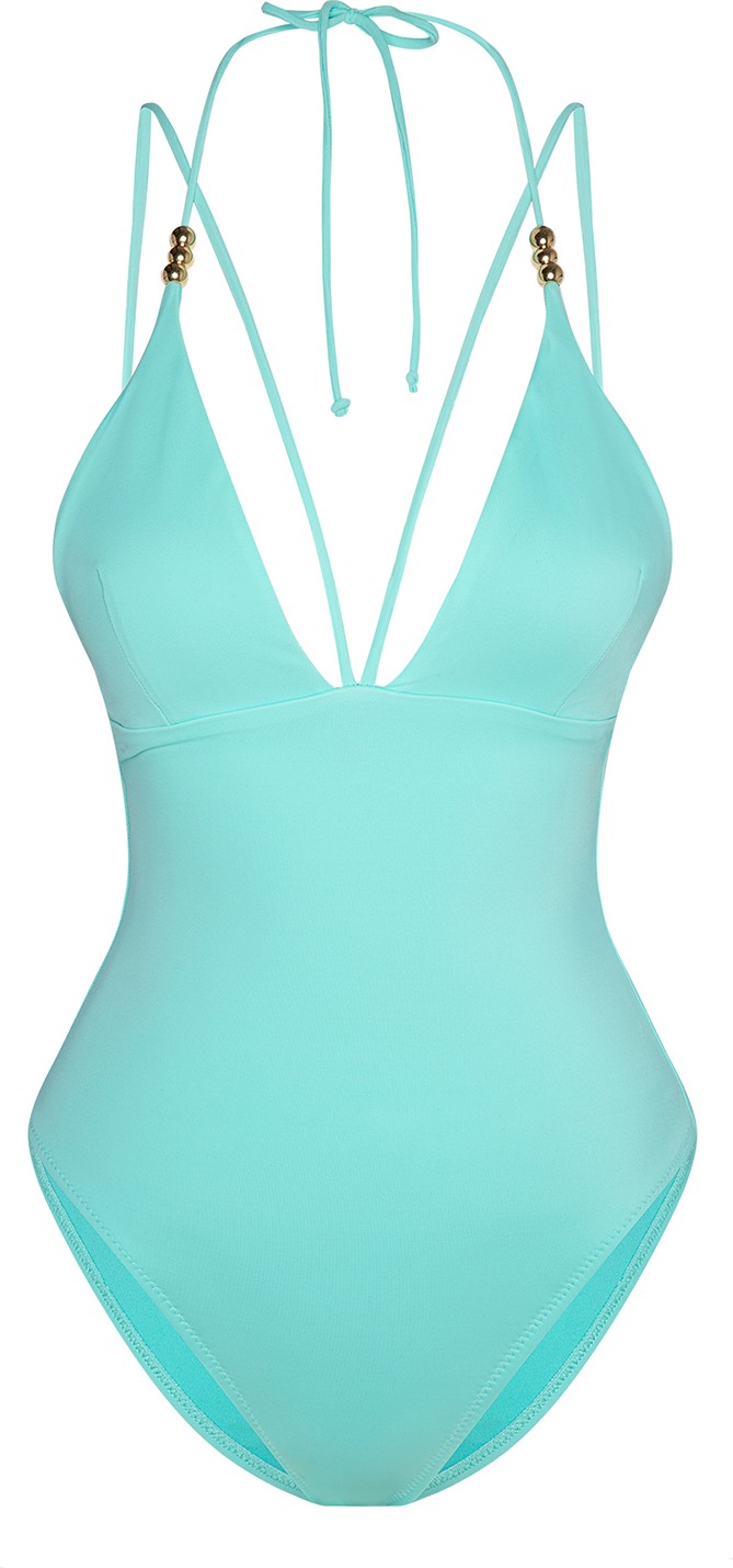 Bonesta Swimwear Crocata Gri V Yaka Üçgen Mayo
