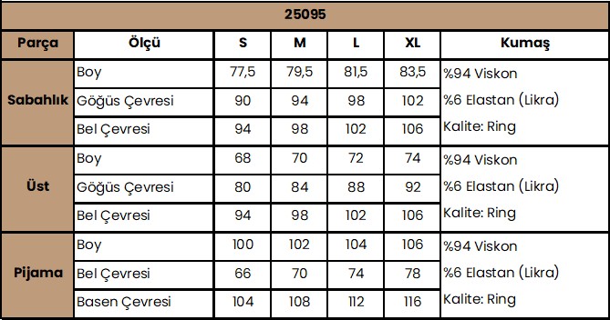 Monamise Kadın Yaprak Desenli ve Dantelli Hamile Lohusa 3'lü Pijama Takımı 25095 görsel 3