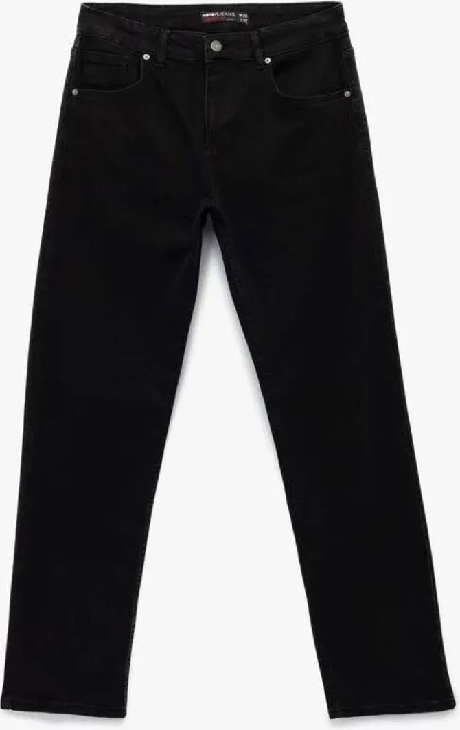 Koton Normal Bel Pamuklu Straight Fit Jean Pantolon - Mark Jean görsel 4