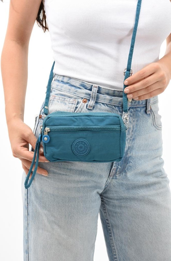 Baginn Klinkır Kumaş Mini Çapraz Askılı Kadın Cep Telefonu Çantası El Çantası Cüzdan 10*18 cm Su Itici