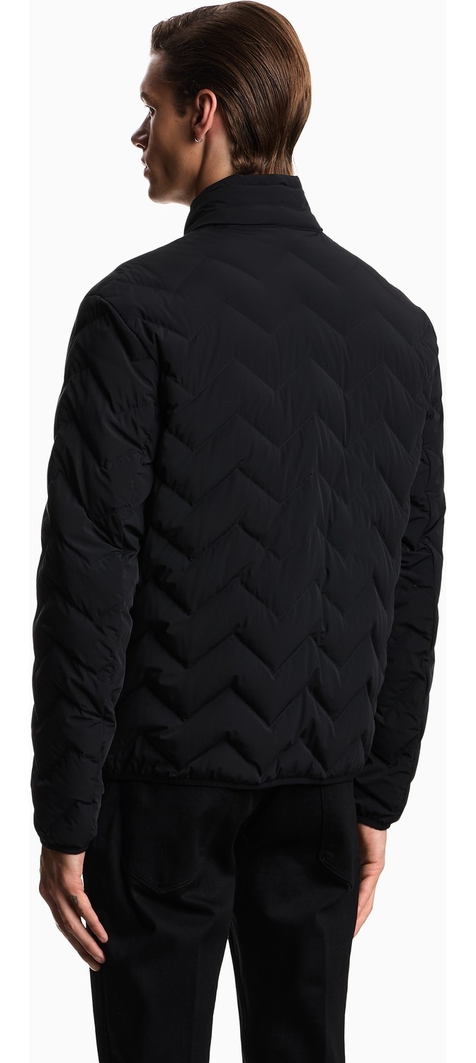 Emporio Armani Erkek Normal Kesim Dik Yaka Kapitoneli Lacivert Ceket EM004947 AF18499-UB118 görsel 4