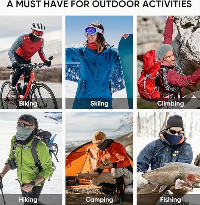 1001 Aee® Unisex Polar Boyunluk, Ayarlanabilir Bere & Boyunluk | Çok Fonksiyonlu Kışlık Rüzgar K görsel 5
