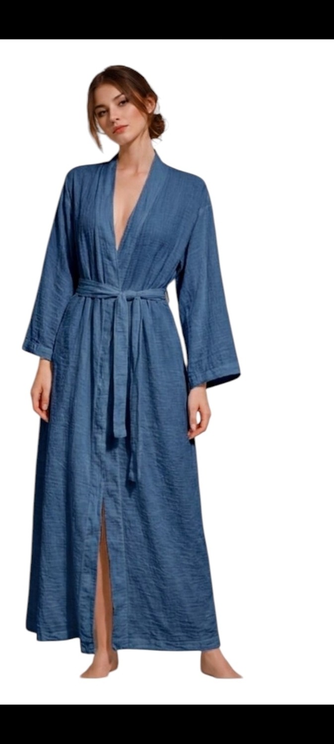 Este Woman Müslin % 100 Pamuk Kimono& Kaftan görsel 7