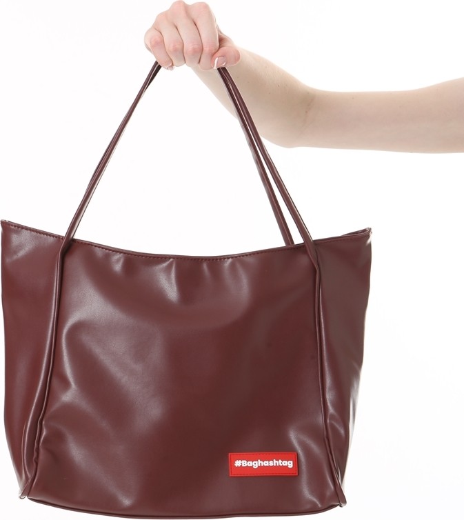 Baghashtag Bordo Soft Deri Fermuarlı Çanta görsel 4