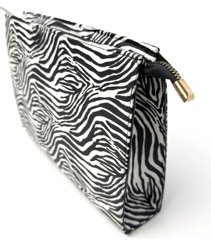 Glondy Sasha Leopar Desenli Suni Deri Clutch Kadın Portföy El Çantası görsel 8