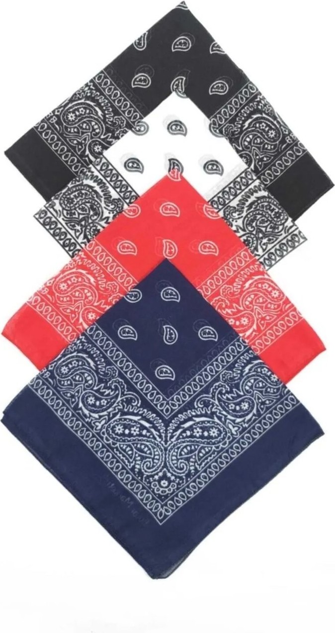 Herşey Nota %100 Pamuk 4'li Etnik Desenli Fular Bandana Avantajlı Paket