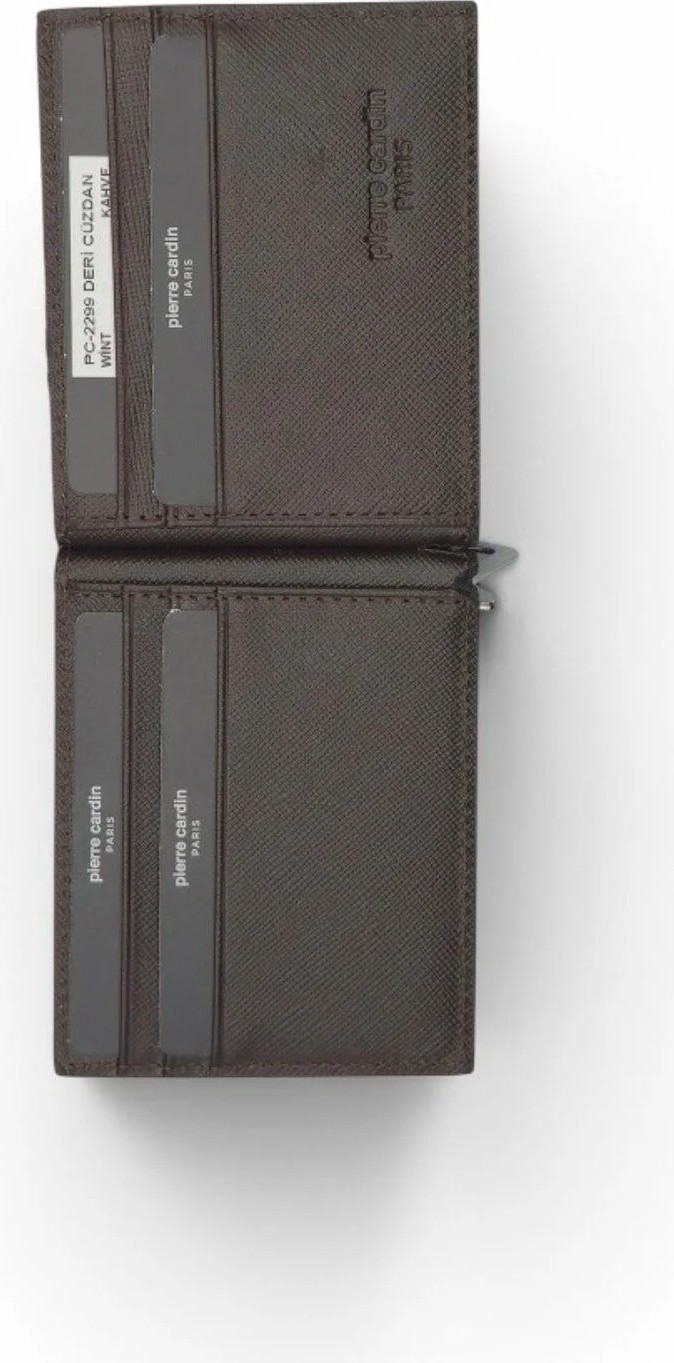 Pierre Cardin Para Klipsli Erkek %100 Deri Kartlık Cüzdan Saffiano - Erkek Deri Aksesuar - PC2299 görsel 4