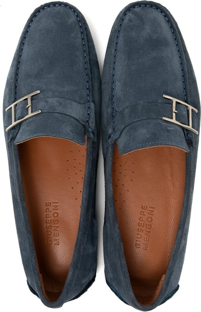 Giuseppe Mengoni Erkek Oxford ( Klasik) MO-7574A044-7574 Giuseppe Mengoni Indigo Süet görsel 7