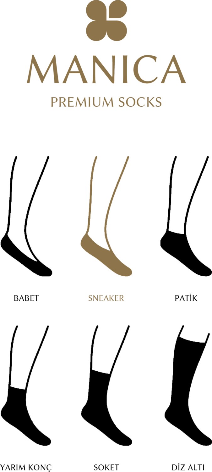 MANICA Erkek Bambu Sneaker Çorap 6 Çift Siyah Yumuşak Nefes Alır Dayanıklı Tasarım görsel 3