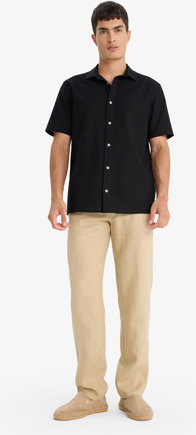 DeFacto %100 Keten Relax Fit Düz Paça Yazlık Pantolon C1117AX25SP görsel 8