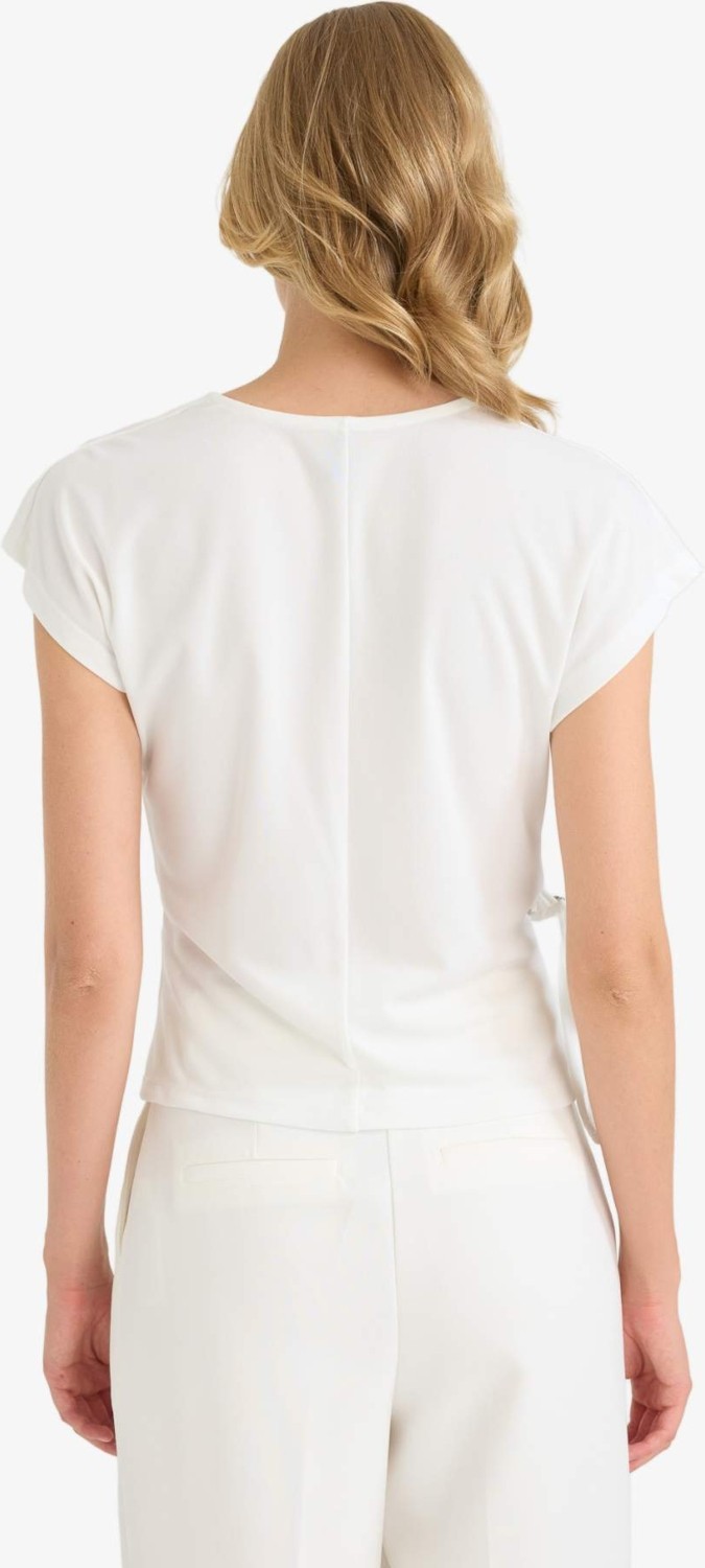DeFacto Regular Fit Wrap Yaka Bluz F7299AX25AU görsel 4