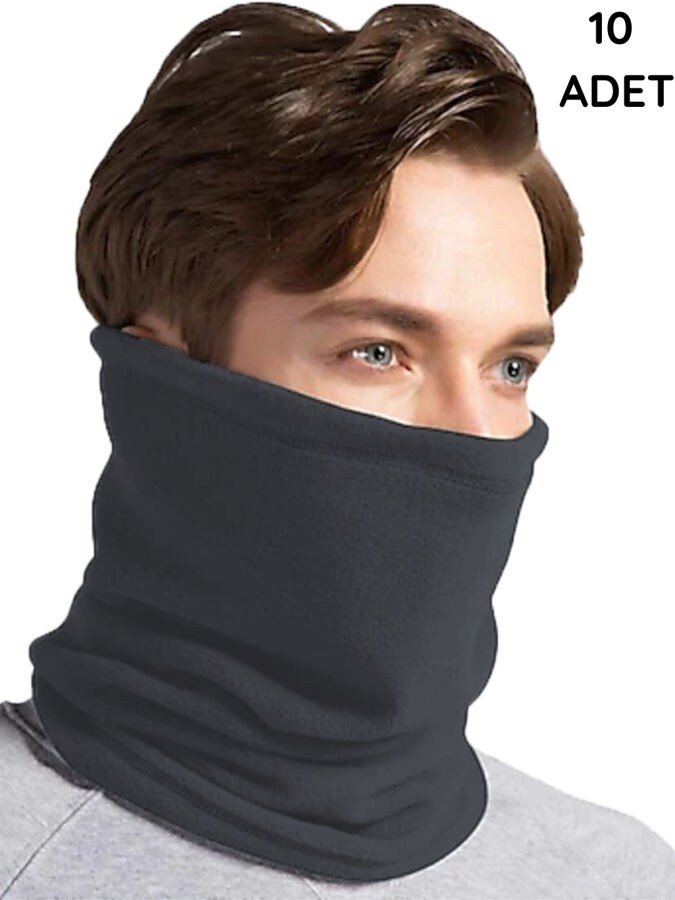 Him Düz Polar Boyunluk 10LU Füme