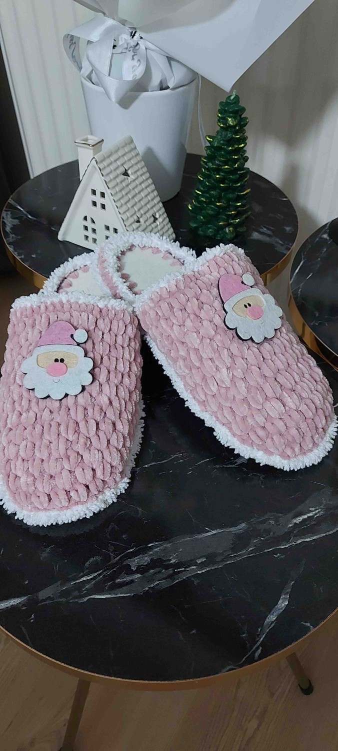 Pembe Portakal Özel tasarım el emeği Panduf , ev terliği