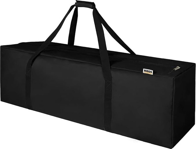 Bemy Ticaret Taşıma Çantası, Fermuarlı Dayanıklı Seyahat Spor, Bagaj, Kamp Malzemeleri Saklama Çantası, 105L (115 x 30 x 30 Cm) Siyah