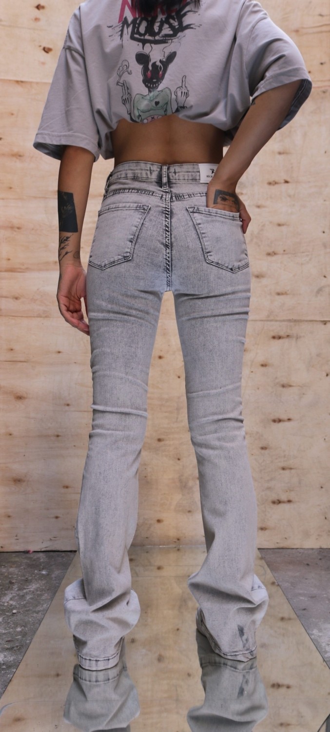 Viking Jeans Gri Rahat Kalıp Kadın Palazzo görsel 2