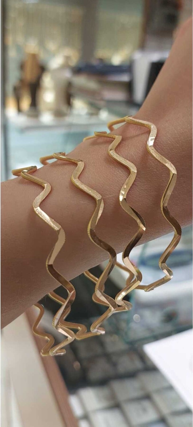 Cemal Demircioğlu Zikzak 22 Ayar Yatırımlık Kibrit Çöpü 10 Gr Atın Kadın Bilezik